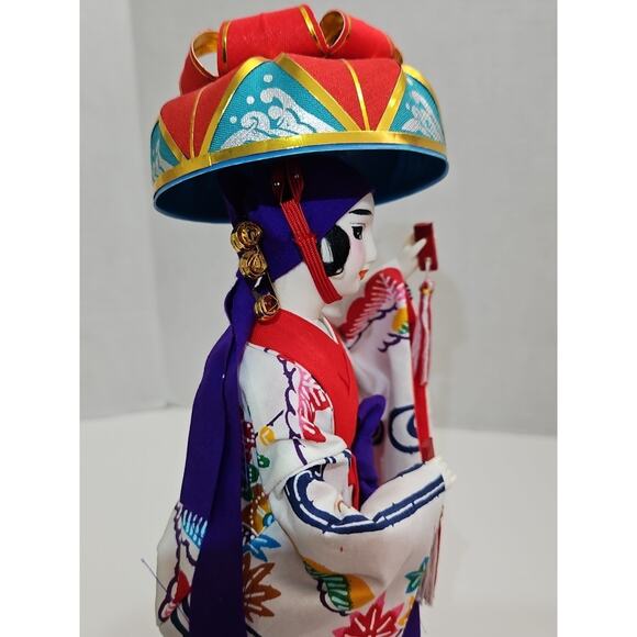 Vintage Japanese Ryukyu Geisha Doll 14" Traditional Female Figure in Kimono - Picture 11 of 16